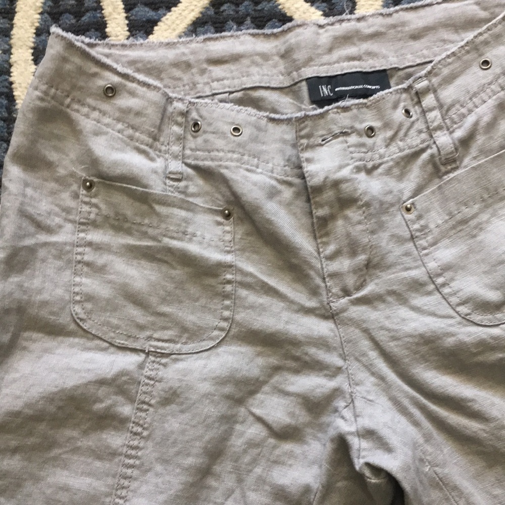 Grey/khaki linen pants